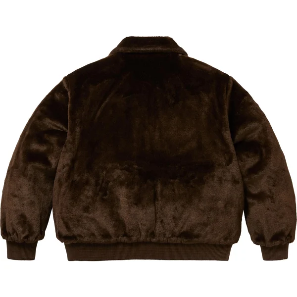 Supreme Dickies Reversible Quilted Faux Fur Work Jacket - Tan (front)