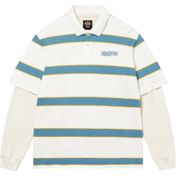 Supreme Dickies Thermal Polo - White (front)