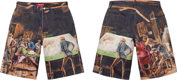 Supreme Ernie Barnes Baggy Denim Short - Product Image