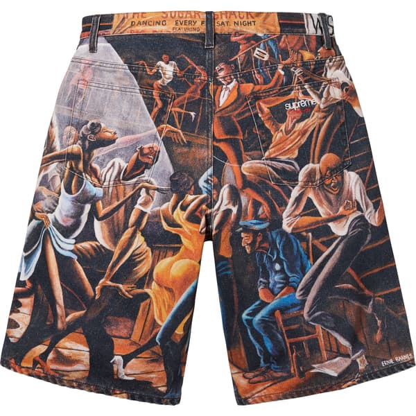 Supreme Ernie Barnes Baggy Denim Short - Dance (front)