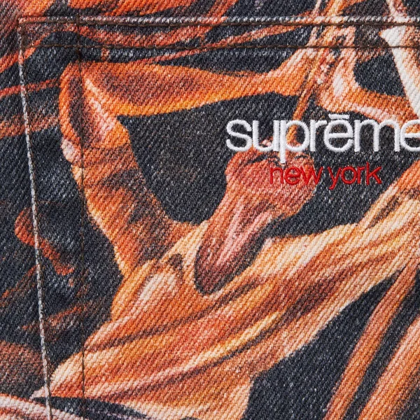 Supreme Ernie Barnes Baggy Denim Short - Dance (front)