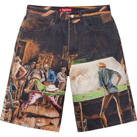 Supreme Ernie Barnes Baggy Denim Short Pool Hall