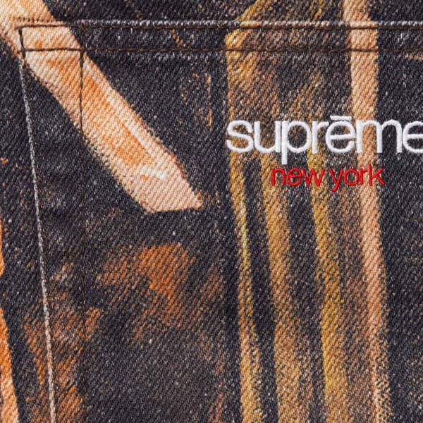 Supreme Ernie Barnes Baggy Denim Short - Pool Hall (front)
