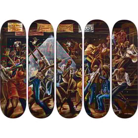Supreme Ernie Barnes Skateboard (Set of 5) 8.375” x 32.5”