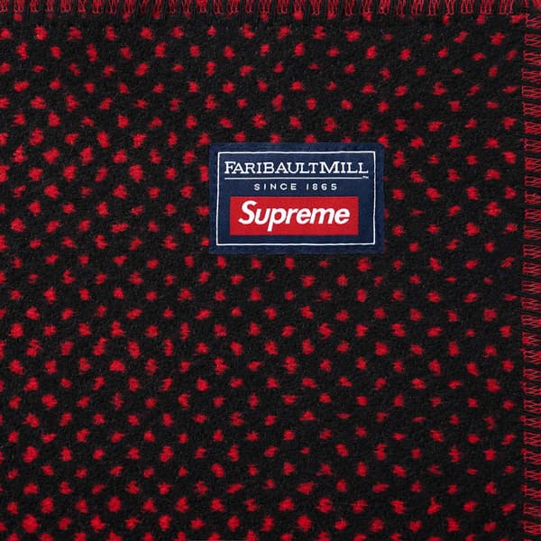 Supreme Faribault Woolen Mill Kate Moss Throw Blanket - Red (front)
