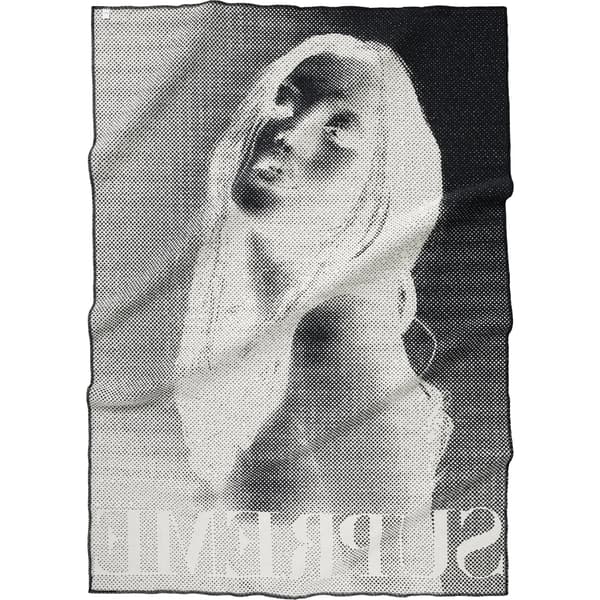 Supreme Faribault Woolen Mill Kate Moss Throw Blanket - White (front)