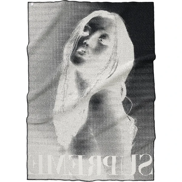 Supreme Faribault Woolen Mill Kate Moss Throw Blanket - White (front)