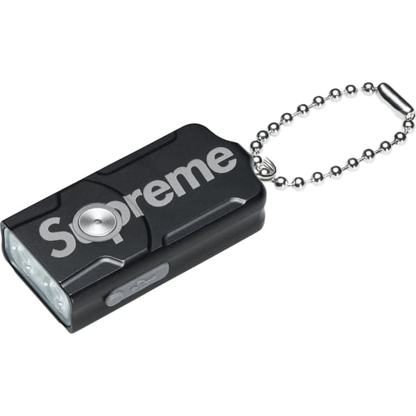 Supreme Fenix E03R Flashlight Keychain - Black (front)