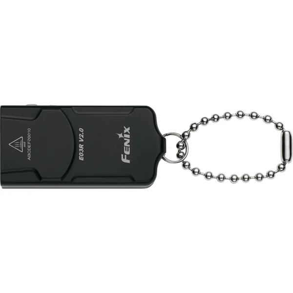 Supreme Fenix E03R Flashlight Keychain - Black (front)