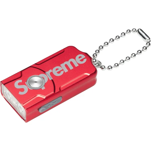 Supreme Fenix E03R Flashlight Keychain - Red (front)