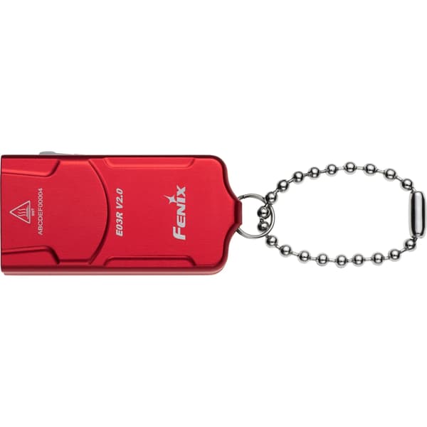 Supreme Fenix E03R Flashlight Keychain - Red (front)