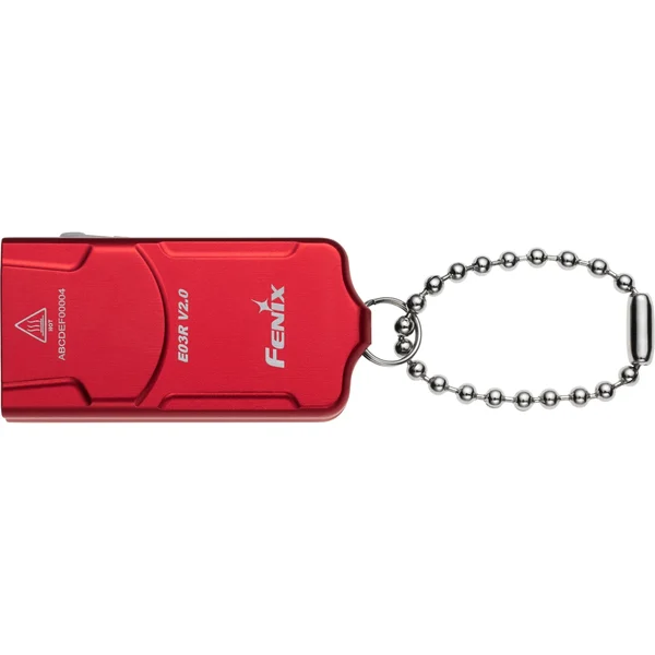 Supreme Fenix E03R Flashlight Keychain - Red (front)