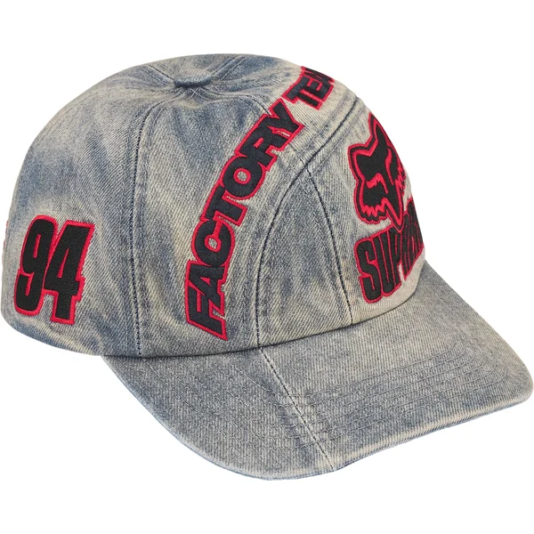 Supreme Fox Racing 6-Panel - Denim (front)