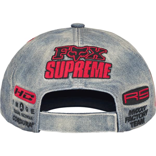 Supreme Fox Racing 6-Panel - Denim (front)