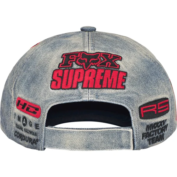 Supreme Fox Racing 6-Panel - Denim (front)