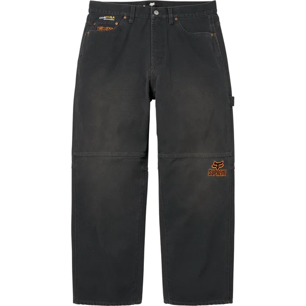 Supreme Fox Racing Cordura Baggy Jean - Black (front)