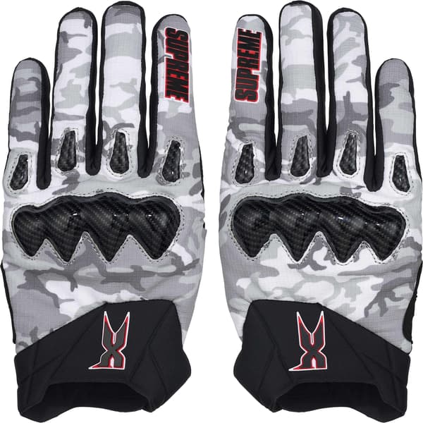 Supreme Fox Racing DMX Bomber Gloves - Snow Camo (front)