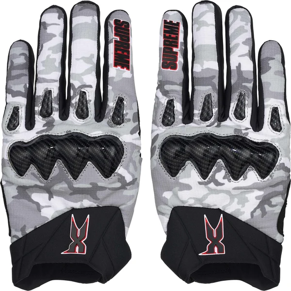 Supreme Fox Racing DMX Bomber Gloves - Snow Camo (front)