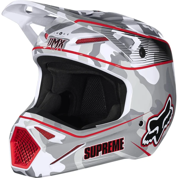 Supreme Fox Racing DMX V1 Helmet - Snow Camo (front)