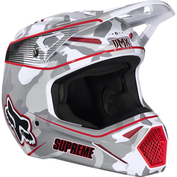 Supreme Fox Racing DMX V1 Helmet - Snow Camo (front)
