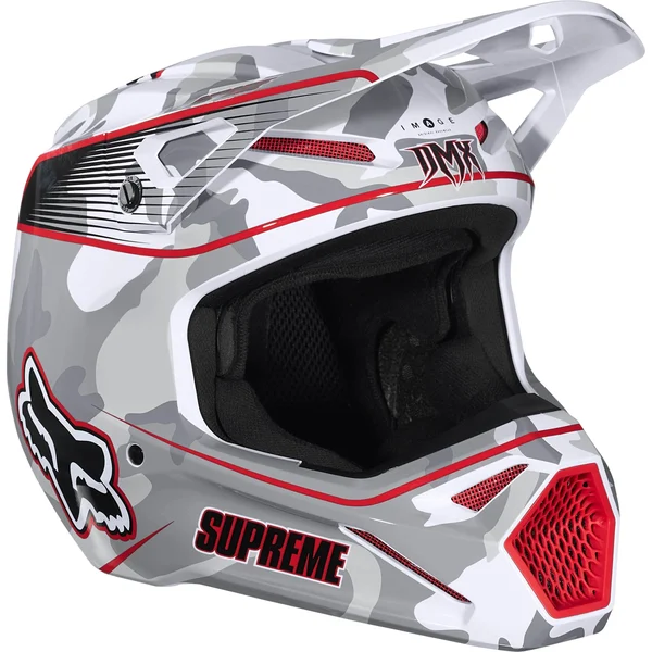 Supreme Fox Racing DMX V1 Helmet - Snow Camo (front)