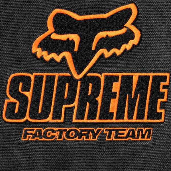 Supreme Fox Racing Hooded Work Jacket - Black (front)