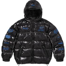 Supreme Fox Racing Shiny Down Puffer Jacket Black