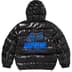 Supreme Fox Racing Shiny Down Puffer Jacket - Black (front)