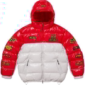 Supreme Fox Racing Shiny Down Puffer Jacket White