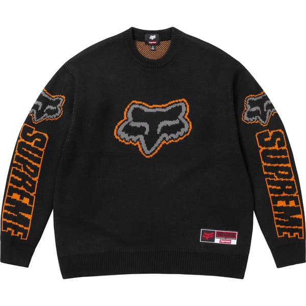 Supreme Fox Racing Sweater - Black (front)