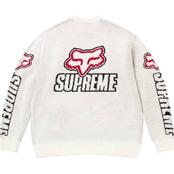 Supreme Fox Racing Sweater - White (front)