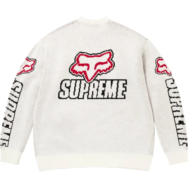 Supreme Fox Racing Sweater - White (front)