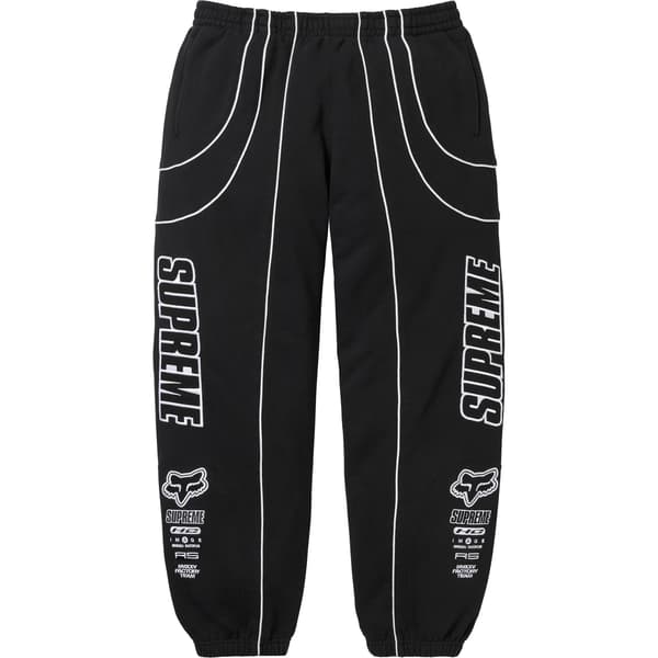 Supreme Fox Racing Sweatpant - Black (front)