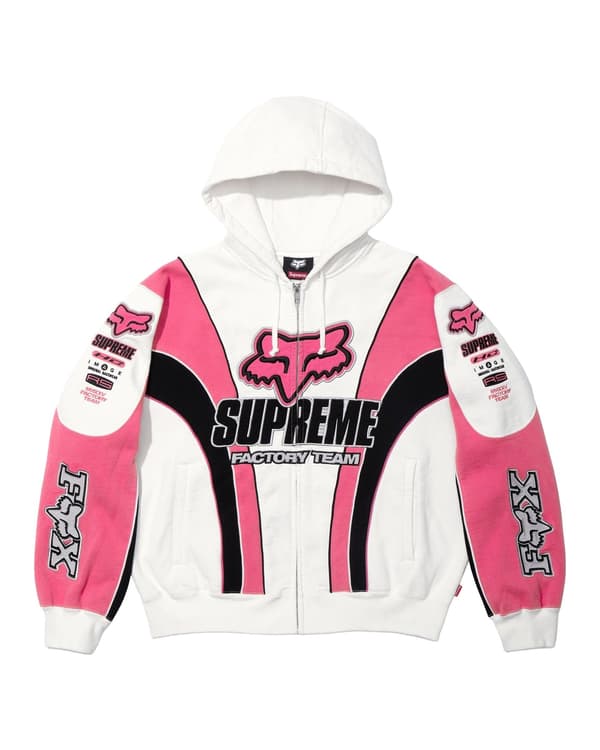 Supreme Fox Racing Zip Up Hooded Sweatshirt - Product Image