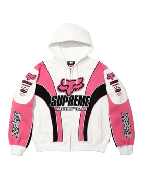 Supreme Fox Racing Zip Up Hooded Sweatshirt