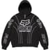 Supreme Fox Racing Zip Up Hooded Sweatshirt - Black (front)