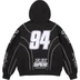 Supreme Fox Racing Zip Up Hooded Sweatshirt - Black (front)