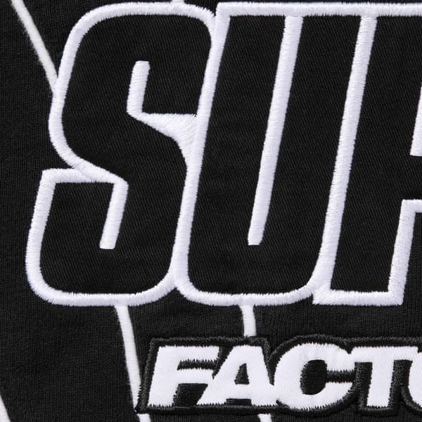 Supreme Fox Racing Zip Up Hooded Sweatshirt - Black (front)