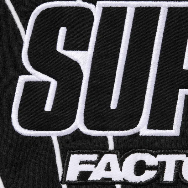 Supreme Fox Racing Zip Up Hooded Sweatshirt - Black (front)