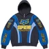 Supreme Fox Racing Zip Up Hooded Sweatshirt - Navy (front)