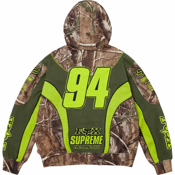 Supreme Fox Racing Zip Up Hooded Sweatshirt - Realtree® AP Camo (front)