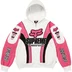 Supreme Fox Racing Zip Up Hooded Sweatshirt - White (front)