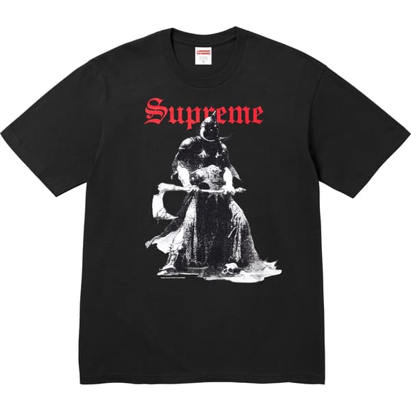 Supreme Frank Frazetta Destruction Tee - Black (front)