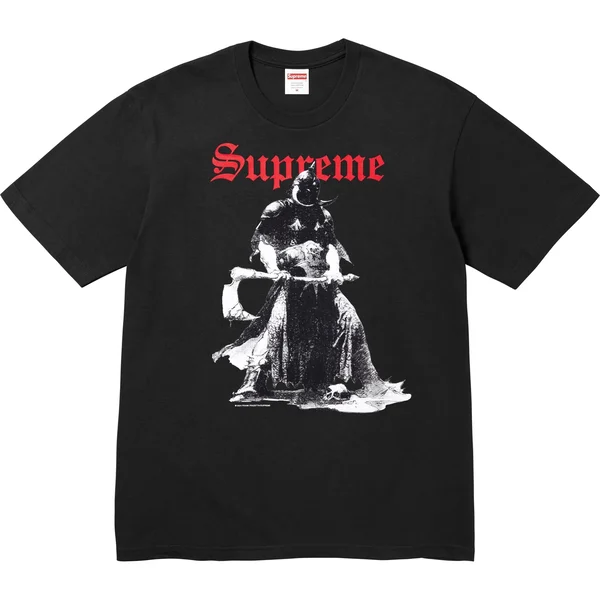Supreme Frank Frazetta Destruction Tee - Black (front)