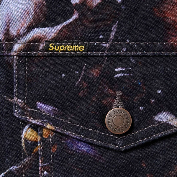 Supreme Frank Frazetta Faux Shearling Lined Trucker Jacket - Multicolor (front)