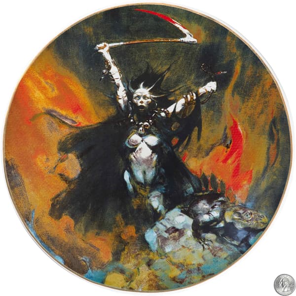 Supreme Frank Frazetta Large Plate - Woman With Scythe (front)