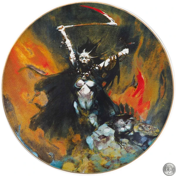 Supreme Frank Frazetta Large Plate - Woman With Scythe (front)