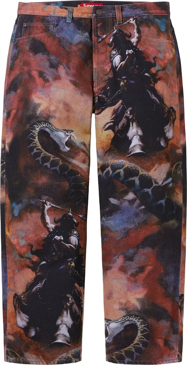 Supreme Frank Frazetta Loose Fit Jean - Multicolor (front)