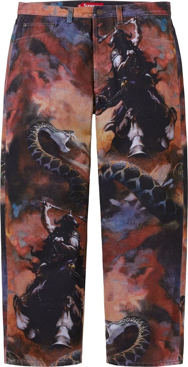 Supreme Frank Frazetta Loose Fit Jean - Multicolor (front)