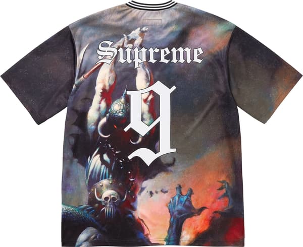 Supreme Frank Frazetta Soccer Jersey - Death Dealer (front)